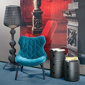 Kartell Componibili 4986 tárolóasztal, matt, 2 tárolórésszel, több színben Szín: fekete