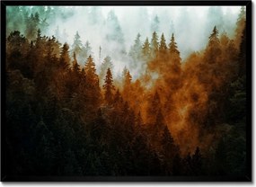 Poszter fekete keretben 70x50 Őszi táj Hegyek