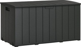 Outsunny 366L Kültéri Tárolódoboz – Műanyag, Kétfalú, Vízálló, UV-ellenálló Kerekekkel és Fogantyúkkal a Teraszhoz, 100 kg Teherbírás, 122,4x62x64,5 c