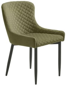 Ottowa design szék, olivazöld bársony