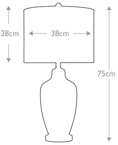 Quoizel QZ-NICOLLS - Asztali lámpa NICOLLS 1xE27/100W/230V