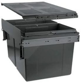 Hulladékgyűjtő GTV Practi Eco 400, szelektív, frontkihúzású, golyós csúszóval, 2x16L