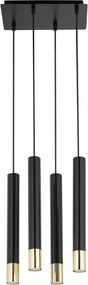 SIGMA LIGHTING 33396 SOPEL Többágú Függesztett Lámpa Fekete, Arany GU11 IP20