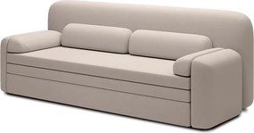 Bézs bársony kinyitható-tárolóhelyes kanapé 236 cm Elioss – ELTAP