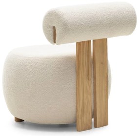 Krém design fotel HANNA, tölgy