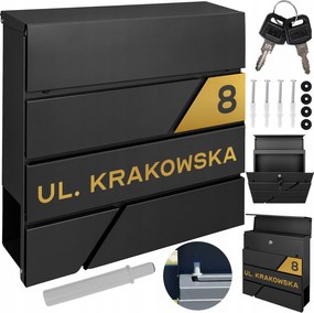 Postaláda Fekete, Arany Mintás