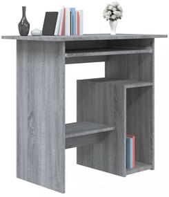 szürke sonoma színű szerelt fa íróasztal 80 x 45 x 74 cm