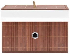 vidaXL 4 db barna bambusz tárolódoboz