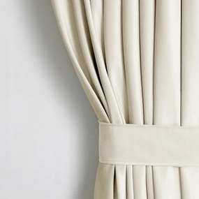 AmeliaHome bársony függöny 140x270 cm krémszínű 83206-1366