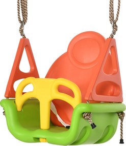 Outsunny 3 az 1-ben Baba Hinta, Gyermek Hinta Állítható Kötéllel, 120-180 cm Magasságban Állítható, Kisgyermek Hinta Ülés 9 Hónapos Korú Gyerekeknek,