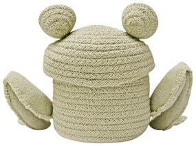 Zöld textil játéktároló kosár ø 15x15 cm Mini Fred the Frog – Lorena Canals