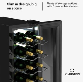 Klarstein Shiraz 14 Slim Uno borhűtő 14 plack 5 - 18 °C érintésvezérlés