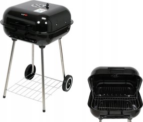 Szén Grill Fedéllel És Polccal Grillrács 45x40cm