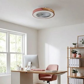 Brilagi - LED dimmelhető lámpa ventilátorral LED/38W/230V 50 cm rózsaszín/tölgy +távirányító