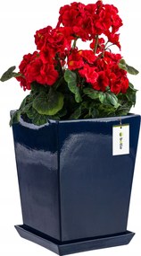 Kerámia kaspó 29,5x34 cm mázas állvány Gránátalma Fedő Magas