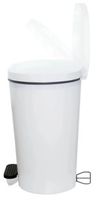 Denox Pedálos szemetes 25 l, ovális, fehér, 25 l