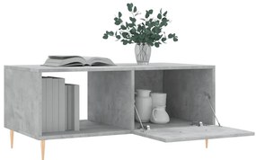 Betonszürke szerelt fa dohányzóasztal 90 x 50 x 40 cm
