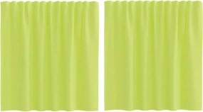 vidaXL 2 db almazöld fátyolfüggönyök rúd zsebekkel 140x260 cm