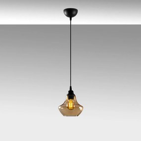Gold 050 arany-fekete fém és üveg függőlámpa, Ø17 cm