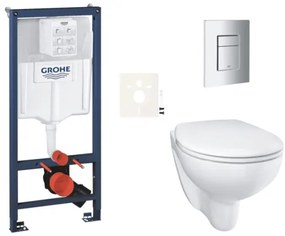 Fali WC-garnitúra világos falra / falra szerelhető GROHE Bau Ceramic SIKOGRSBAUSCP00