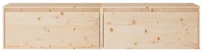 2 db tömör fenyőfa faliszekrény 80 x 30 x 35 cm