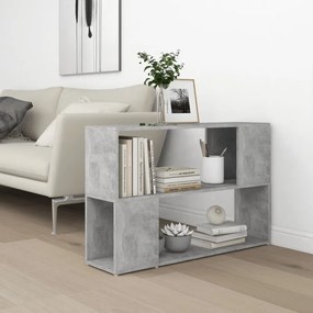 betonszürke szerelt fa könyvszekrény 100 x 24 x 63 cm