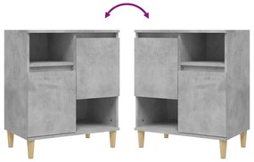 2 db betonszürke szerelt fa tálalószekrény 60 x 35 x 70 cm