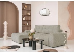 Világosbarna kinyitható tárolóhelyes moduláris sarokkanapé (bal oldali) Lulu – Miuform