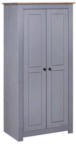 vidaXL szürke tömör fenyő panama ruhásszekrény 80 x 50 x 171,5 cm