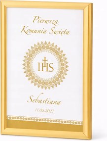 Asztali dekorációs Tábla áldozáshoz Arany ostya (+Arany keret)