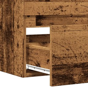 antik fa színű szerelt fa mosdószekrény 90 x 38,5 x 45 cm