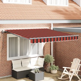Automatikus behúzható napellenző narancs és barna színben, 300x250 cm