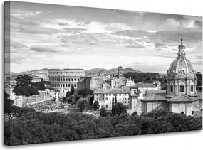 Vászonkép Róma látkép fekete-fehér 100X60
