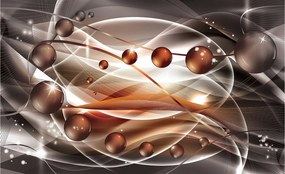 Fotótapéta Absztrakt gömb vonalak mozgás vinil 368x254 +ragasztó