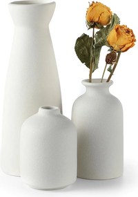 Fehér Modern Kerámia Dekorációs Vázák 3 db-os szett