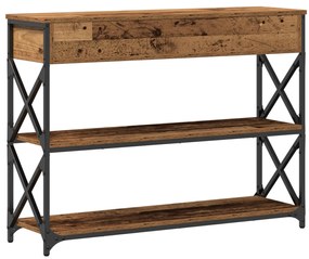 Tábla Régi Fa 100x28x75 cm Műanyag Fa és Acél