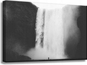 Vászonkép Fekete-fehér vízesés 60x40 cm