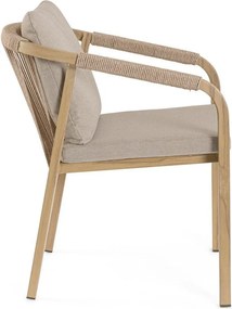 Natúr színű fém kerti szék Kalimera – Bizzotto