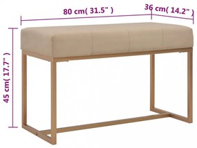 bézsszínű bársonypad 80 cm