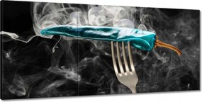 Vászonkép 210x100 Kék paprika