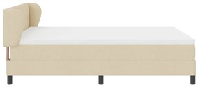 Boxspring Ágy Matraccal Krém 140x200 cm Szövet