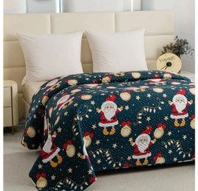 Ágytakaró SANTA, kék Méret: 200 x 220 cm