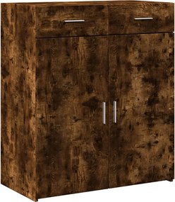 vidaXL füstös tölgy színű szerelt fa tálalószekrény 80 x 42,5 x 93 cm
