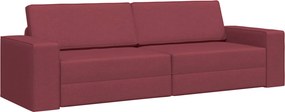 vidaXL Kanapéágy 200cm Bordó szövet