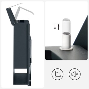 Falra szerelhető postaláda, 37 x 37 x 10,5, antracit