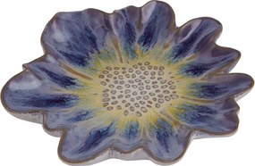 BLUE BLISS kerámia fali dekoráció Ø 11 cm , kék