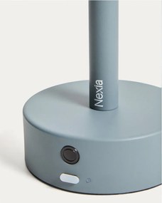 Világoskék fém LED asztali lámpa (magasság 30 cm) Bow – Kave Home