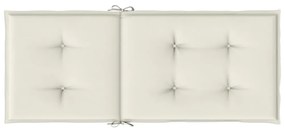 6 db krémszínű szövet magas háttámlájú székpárna 120x50x4 cm