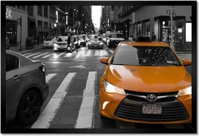Poszterek keretben 60x40 Sárga taxi Taxi