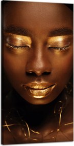 Vászonkép Nő Arc Arany Elemek 40x80 cm Ideális ajándék